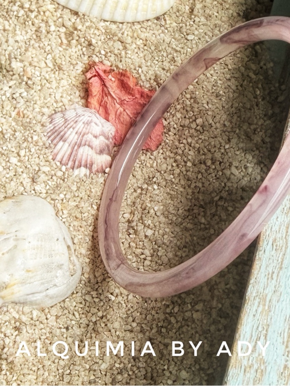 NEUTRAL Pink Marble Resin Bangle Bracelet